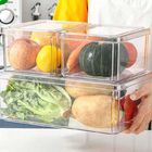Stoccaggio di plastica accatastabile di Set Kitchen Food dell'organizzatore del frigorifero di 4 pc chiaro