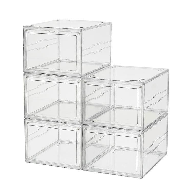 Chiara corrosione acrilica magnetica di Front Shoe Storage Box Anti di goccia